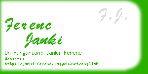 ferenc janki business card